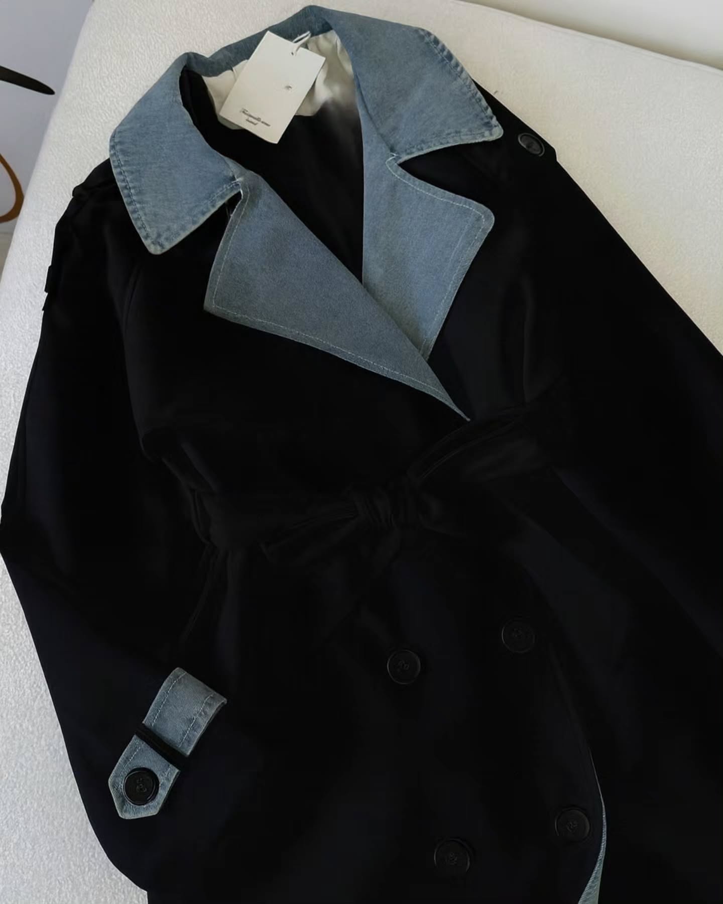 ترنچ ترکیبی کتان و تنسل