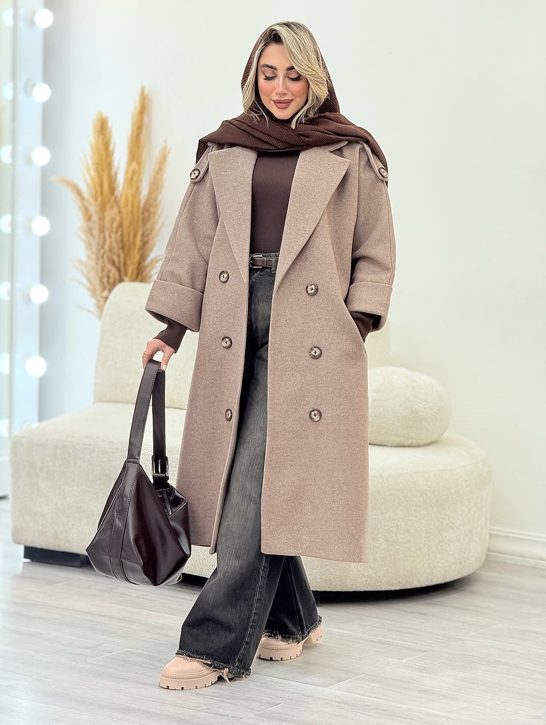 پالتو فوتر کجراه ضخیم