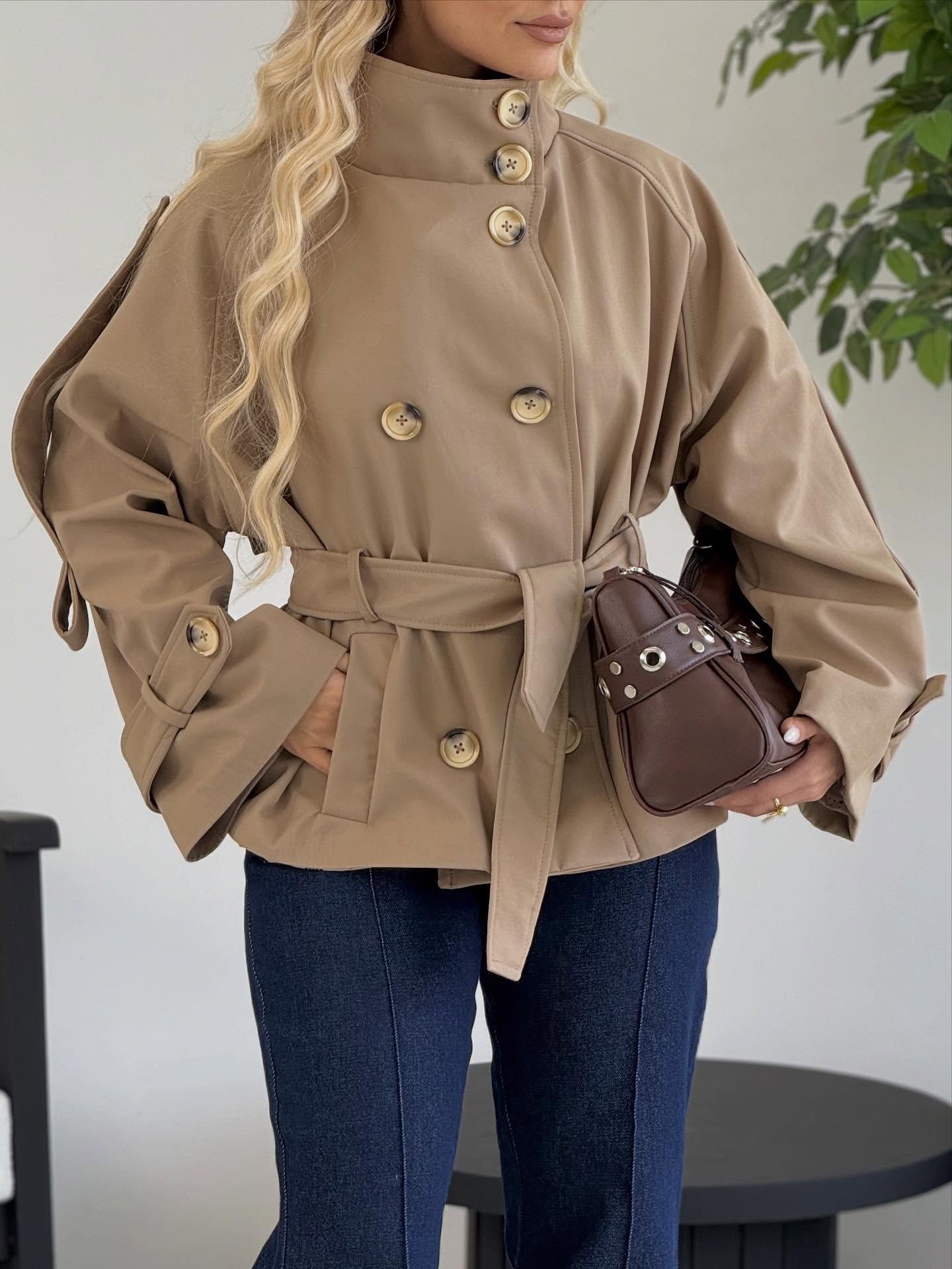 ترنچ کت یقه ایستاده 