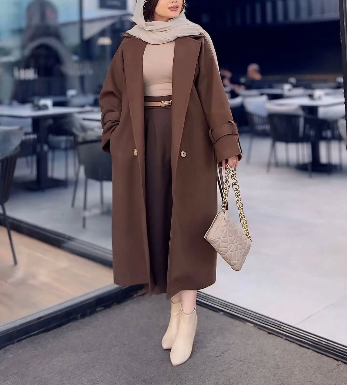 مانتو پاییزه کتان کجراه.