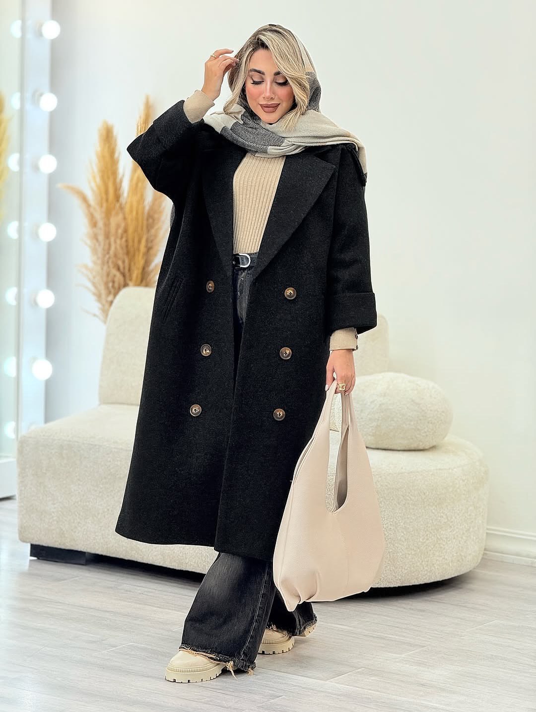 پالتو فوتر کجراه ضخیم