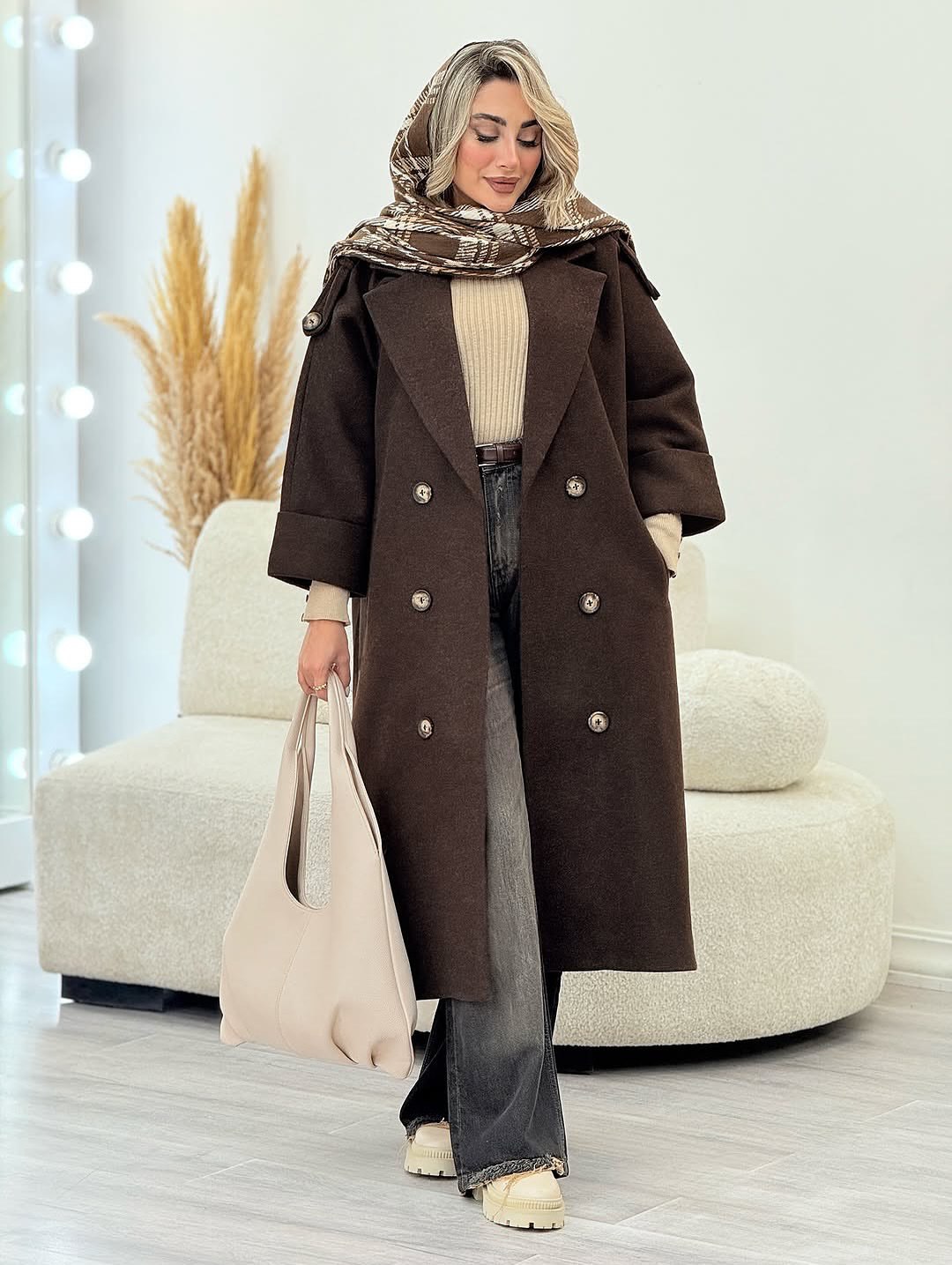 پالتو فوتر کجراه ضخیم