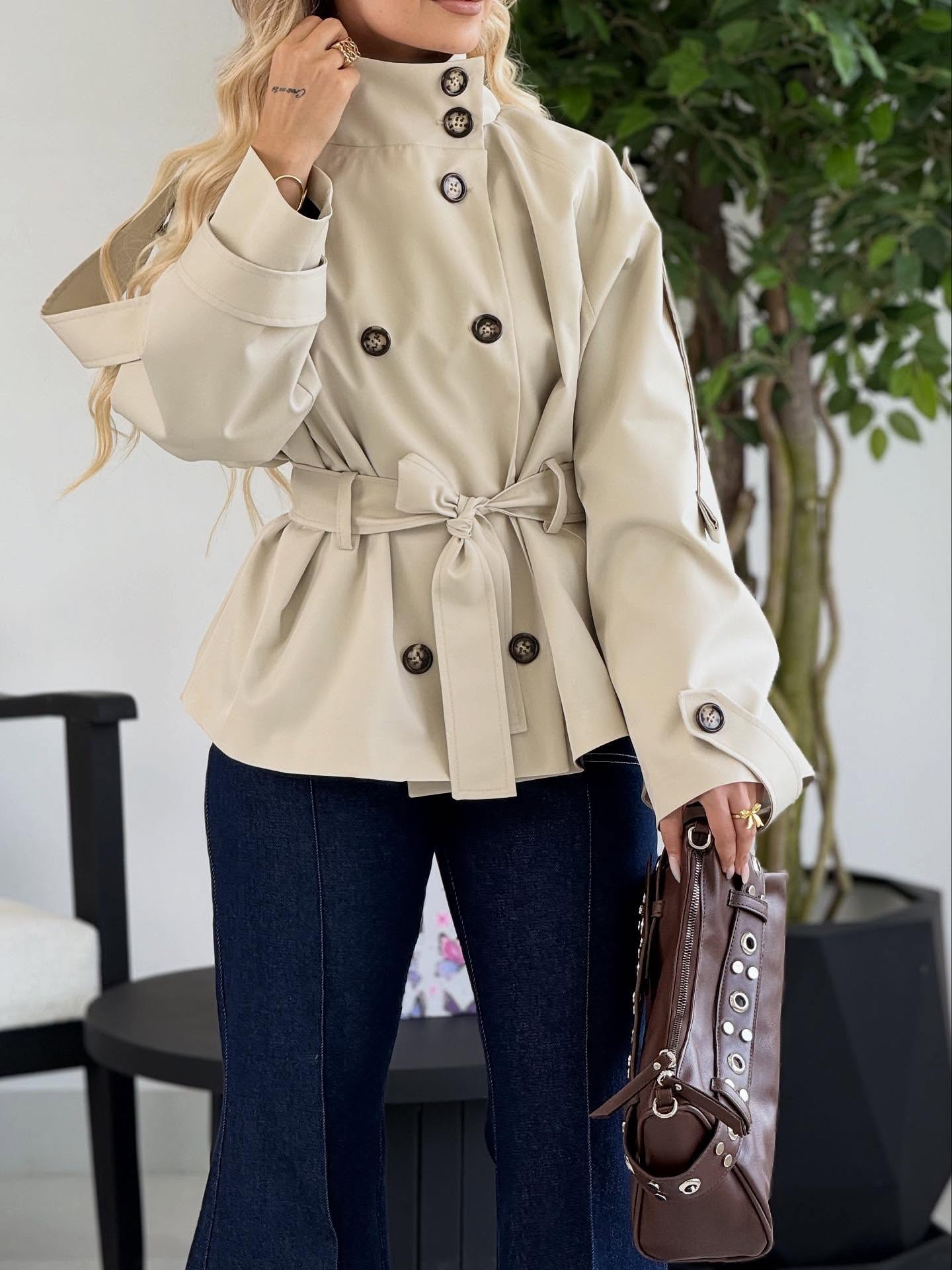 ترنچ کت یقه ایستاده 