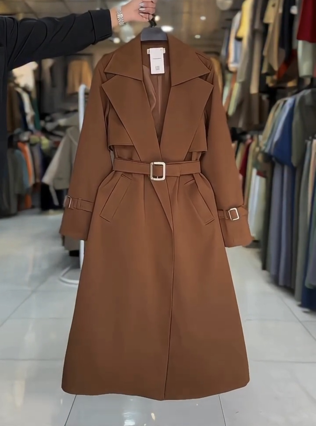 ترنچ کت کتان کجراه پاییزه بلند