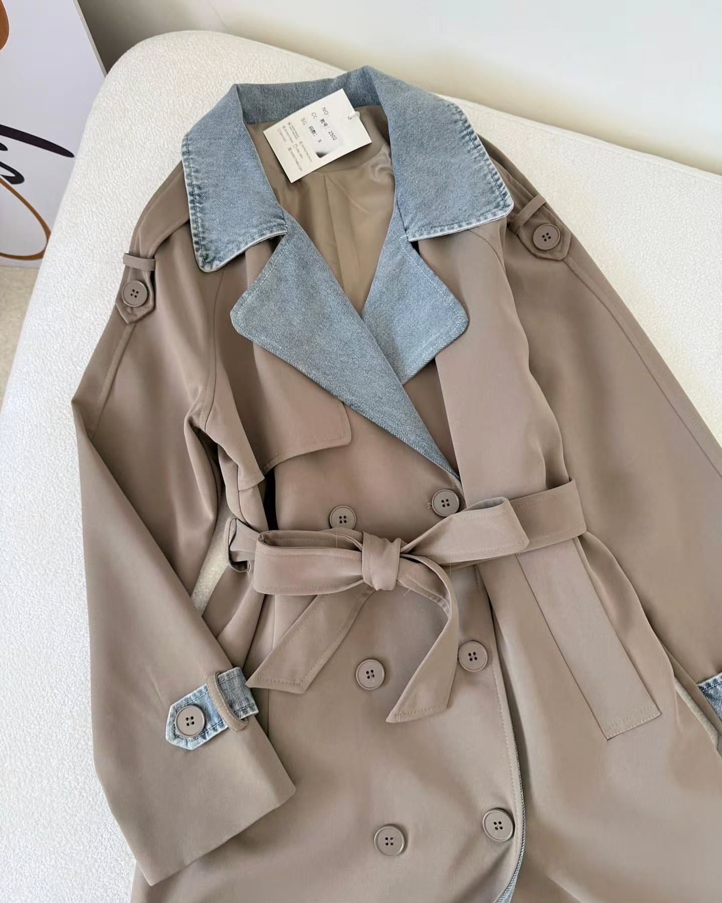 ترنچ ترکیبی کتان و تنسل